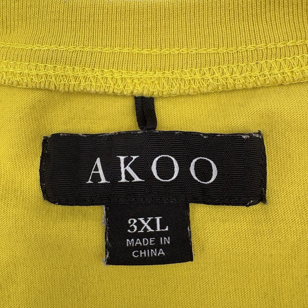 AKOO Mens Shirt 3XL Yellow Graphic Tee No Rvls Racing Car Short Sleeve - Picture 6 of 10